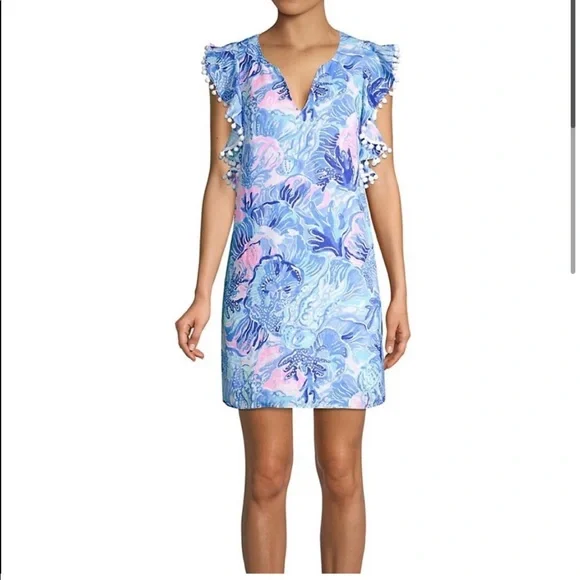 Lilly Pulitzer Astara Linen Dress with Pom-Poms - Picture 2 of 15